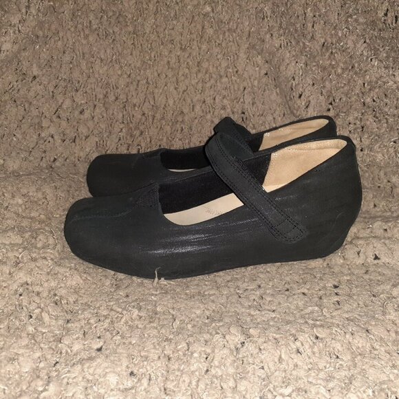 ZIERA RIVAL-Black Nubuck Mary Janes-Hidden Heel-Sz 7.5-Near Mint - Picture 2 of 8